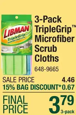 Menards 3-Pack TripleGrip Microfiber Scrub Cloths offer