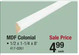 Menards MDF Colonial offer