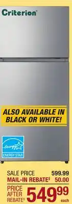 Menards 18.0 cu. ft. Top-Freezer offer