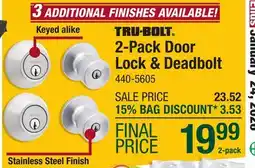 Menards 2-Pack Door Lock & Deadbolt offer