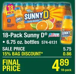 Menards 18-Pack Sunny D offer
