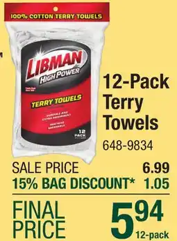 Menards 12-Pack Terry Towels offer