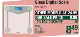 Menards Glass Digital Scale offer