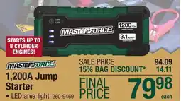 Menards 1,200A Jump Starter offer