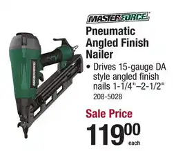 Menards Pneumatic Angled Finish Nailer offer