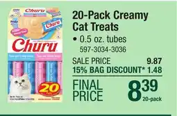 Menards 20-Pack Creamy Cat Treats offer