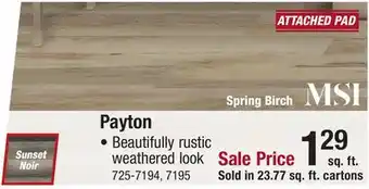 Menards Payton offer