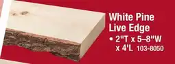 Menards White Pine Live Edge offer