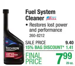 Menards Fuel System Cleaner offer