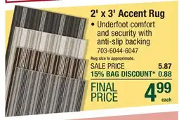 Menards 2' x 3' Accent Rug offer