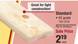 Menards Standard offer