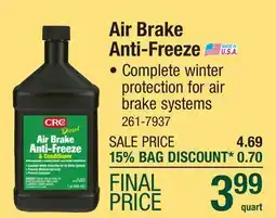 Menards Air Brake Anti-Freeze offer
