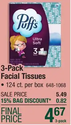 Menards 3-Pack Facial Tissues offer