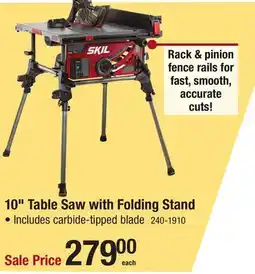 Menards 10 Table Saw with Folding Stand offer