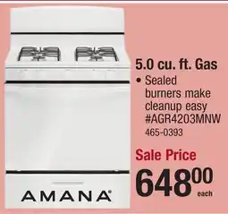 Menards 5.0 cu. ft. Gas offer