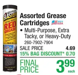 Menards Assorted Grease Cartridges offer