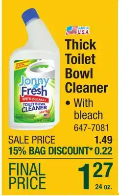 Menards Thick Toilet Bowl Cleaner offer