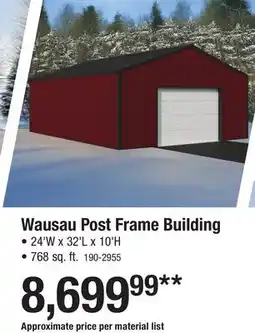 Menards Wausau Post Frame Building offer