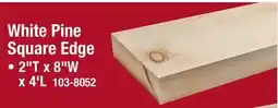 Menards White Pine Square Edge offer