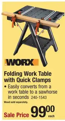 Menards Folding Work Table with Quick Clamps offer