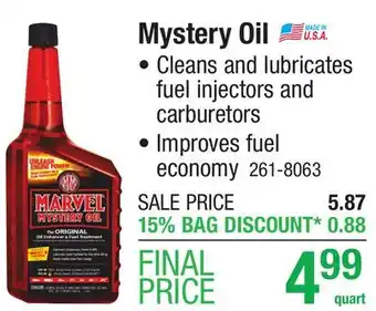 Menards Mystery Oil offer