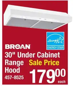 Menards 30 Under Cabinet Range Hood offer