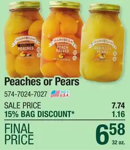 Menards Peaches or Pears offer