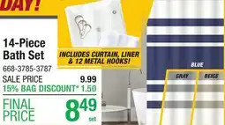 Menards 14-Piece Bath Set offer
