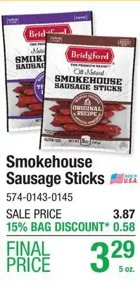 Menards Smokehouse Sausage Sticks offer