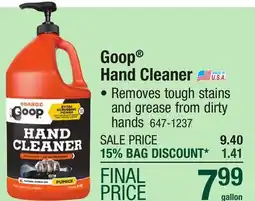 Menards Goop Hand Cleaner offer