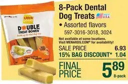 Menards 8-Pack Dental Dog Treats offer