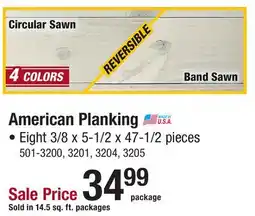 Menards American Planking offer