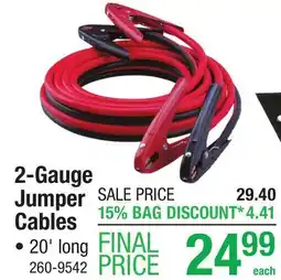 Menards 2-Gauge Jumper Cables offer