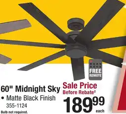 Menards 60 Midnight Sky offer