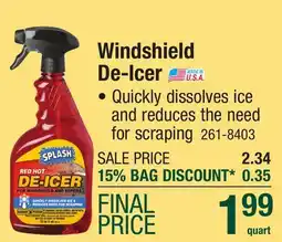 Menards Windshield De-Icer offer