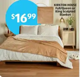 Aldi Kirkton house full/queen or king sculpted blanket offer