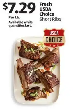 Aldi Fresh usda choice short ribs offer