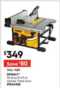 Lowe's 15-Amp 8-1/4-in Jobsite Table Saw offer