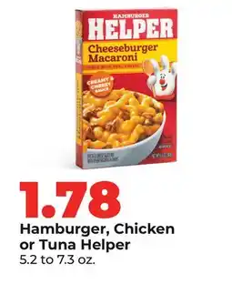 Hy-Vee Hamburger, Chicken or Tuna Helper offer