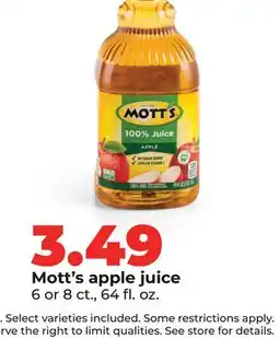 Hy-Vee Mott's apple juice offer