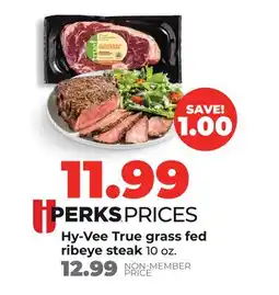 Hy-Vee Hy-Vee True grass fed ribeye steak offer