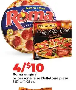 Hy-Vee Roma original or Personal Size Bellatoria pizza offer