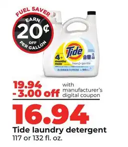 Hy-Vee Tide laundry detergent offer