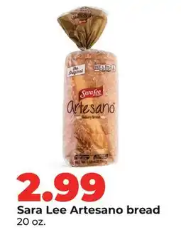 Hy-Vee Sara Lee Artesano bread offer