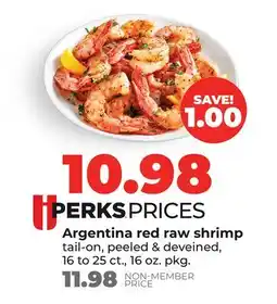 Hy-Vee Argentina red raw shrimp offer