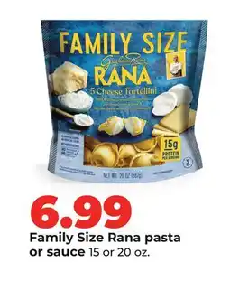 Hy-Vee Family Size Rana pasta or sauce offer