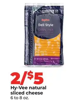 Hy-Vee Hy-Vee natural sliced cheese offer