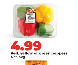 Hy-Vee Red, yellow or green peppers offer