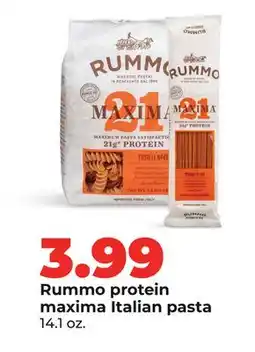 Hy-Vee Rummo protein maxima Italian pasta offer