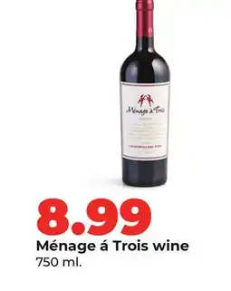 Hy-Vee Ménage á Trois wine offer